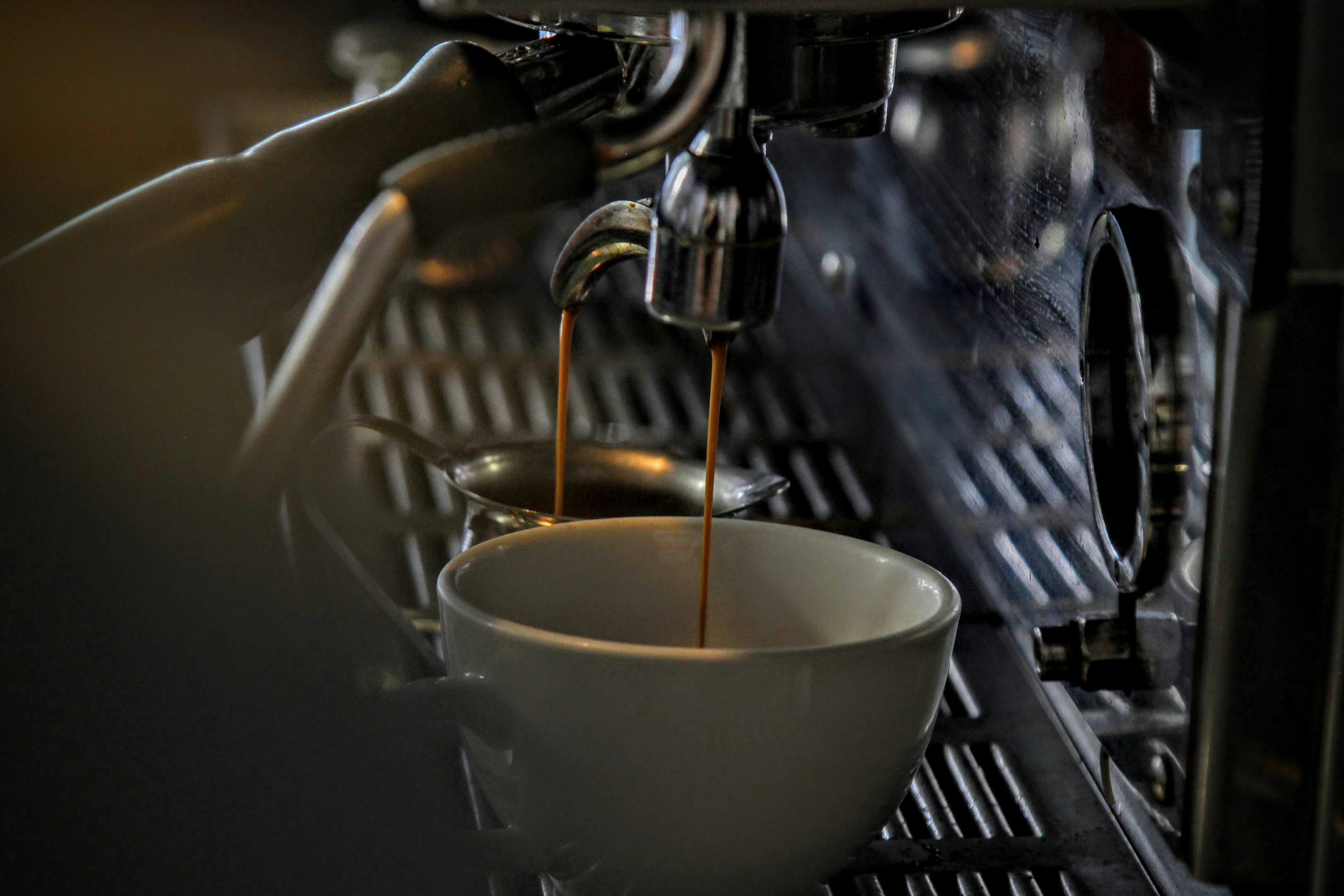 Freshly brewed coffee cup